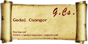 Gedai Csongor névjegykártya
