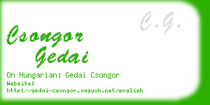 csongor gedai business card